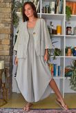 Arbi Gingham Shirring Bandeau Jumpsuit Mocha